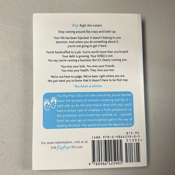 5/$20 New book The Flip Flop CEO - Picture 2 of 3